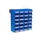 Triton Products Wall Storage Unit W/ (24) 7-3/8" L x 4-1/8" W x 3" H Blue Bins & Wall Mount Rails 3-220BWS - alternate 1